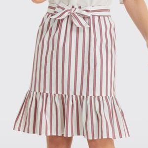 Draper James Stripe Flounce Skirt NWT